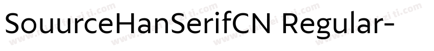 SouurceHanSerifCN Regular字体转换